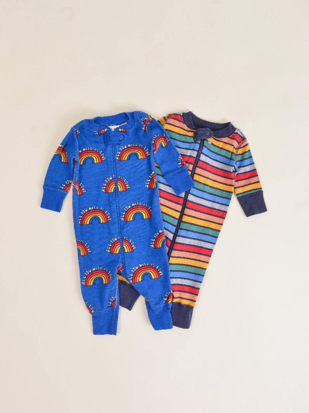 Hanna Andersson Baby Organic Cotton Rainbow Pajamas 0-3M Lot of 2